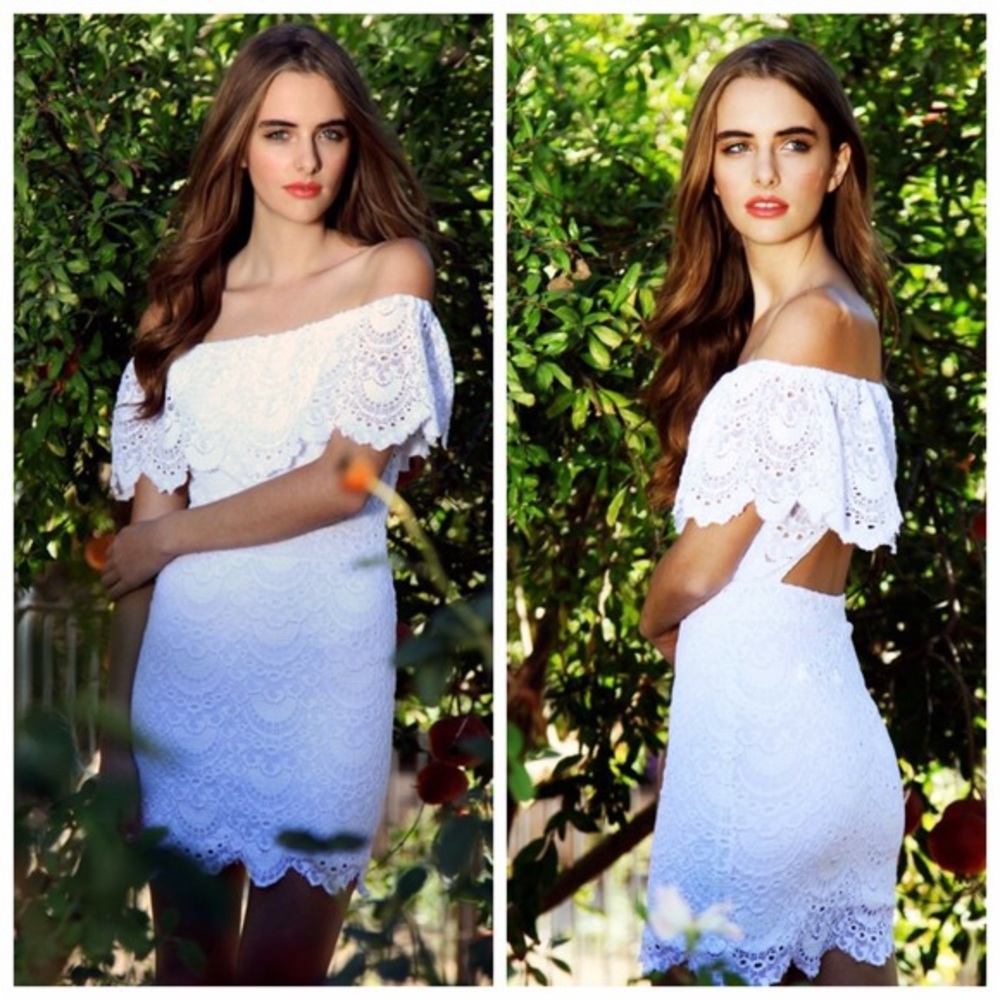 Nightcap Riviera Lace Mini Dress